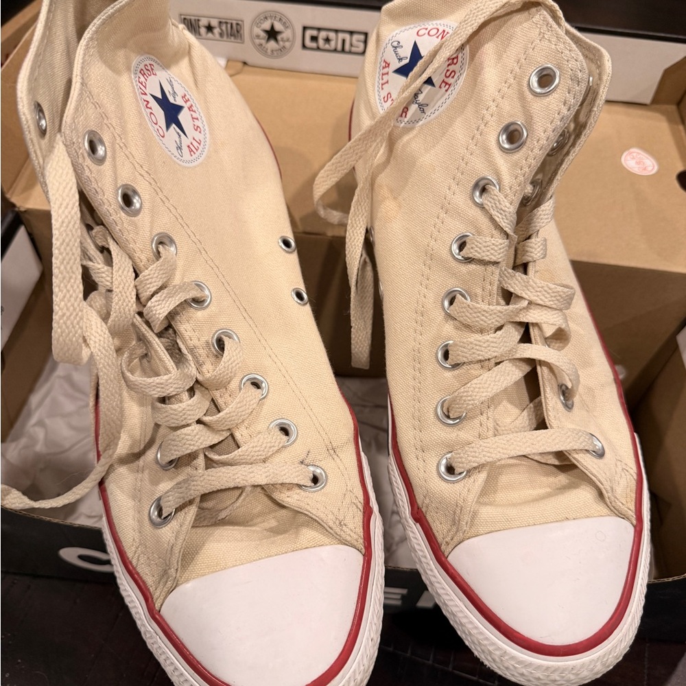 Converse Women's Canvas High-Tops - Cream